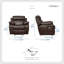 Fauteuil oscillant inclinable en similicuir de transition de 41 po Milford-1141456666