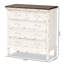 Audet Levron Classic and Traditional Two-Tone and Antique Wood 5-Drawer Storage Cabinet