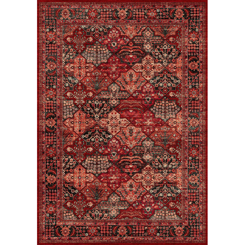 Majestic GC_RYL1010 Red 2 Ft. 7 In. X 9 Ft. 10 In. Area Rug, Runner 2'8" x 9'1"