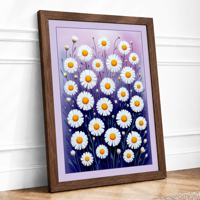 Daisy Bouquet Botanical - Print, Walnut, A1 - 84.1 x 59.4 cm