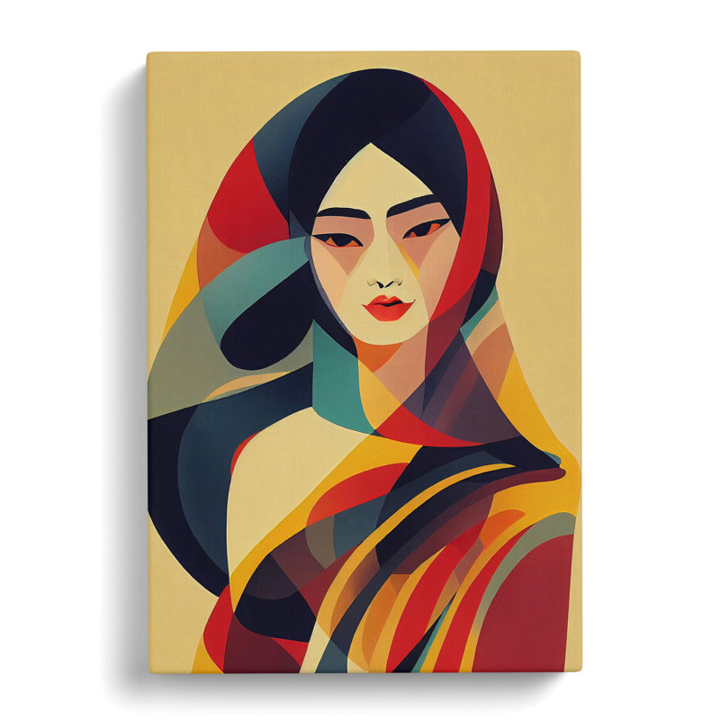 Abstract Woman Portrait No.2 - Wrapped Canvas, 76cm H x 50cm W x 3cm D