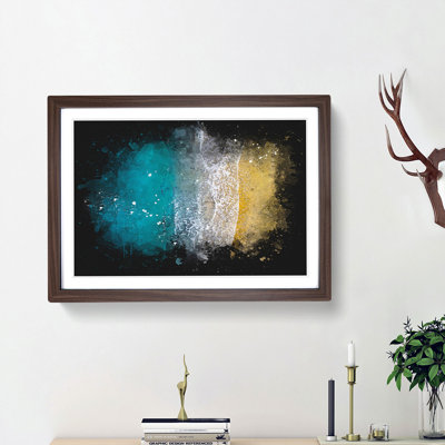 Palm Coast Beach In Florida - Single Picture Frame Print on MDF