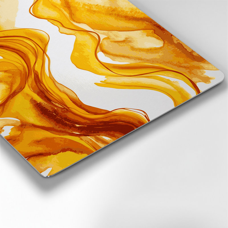 Aquarelle abstraite 45, art mural en métal brun, H 30 po x l 20 po