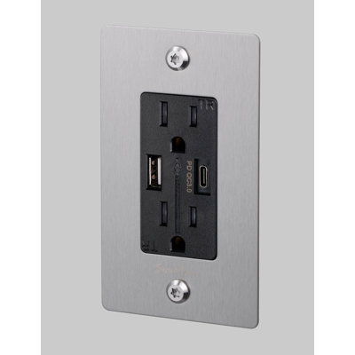 1G Duplex Outlet / USB A + C / Linear / With Logo