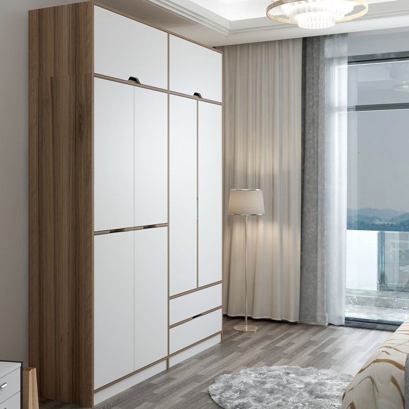 Elina Manufactured Wood Wardrobe, White