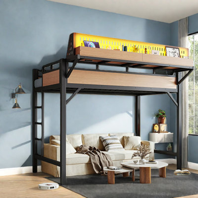 Space Saving Beds With Storage, Twin Xl Metal Mdf Modern Loft Bed For Home