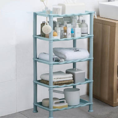 Johnika Suction Bamboo Shower Shelf Rebrilliant