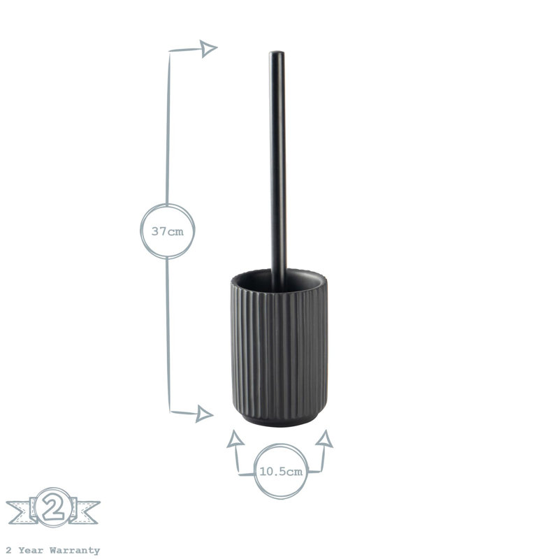 Harbour Housewares - Concrete Toilet Brush, Black