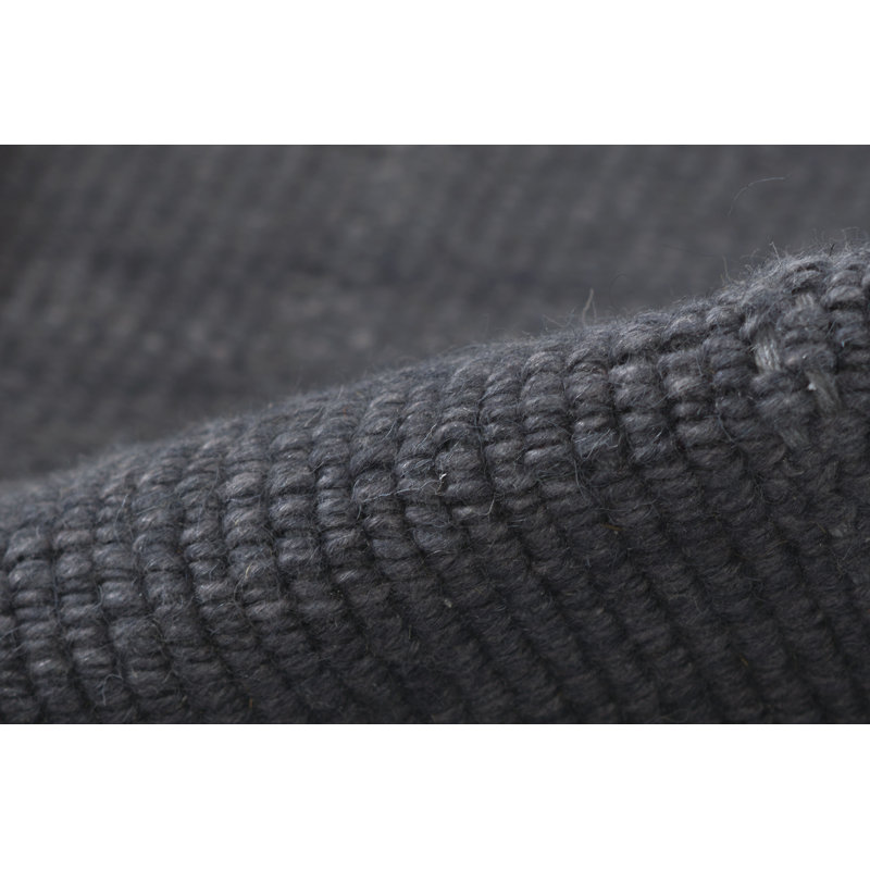 Tapis Lauren tissé à la main en laine et polyester denim géométrique, 3,35 m x 1,22 m, 11 pi x 4 pi