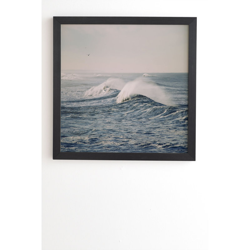 « oragey eaux », reproduction de photo, H 20 po x l 20 po x P 2 po, Armature en bambou, Pas de tapis
