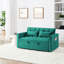 Lit de 54,33 pouces avec fonction pliable, 3 longueurs. Velours à dossier réglable coulissant. Look contemporain. Confortable. Positions. Tissu doux et pieds en plastique. 2 coussins. Fonction essentielle du salon,