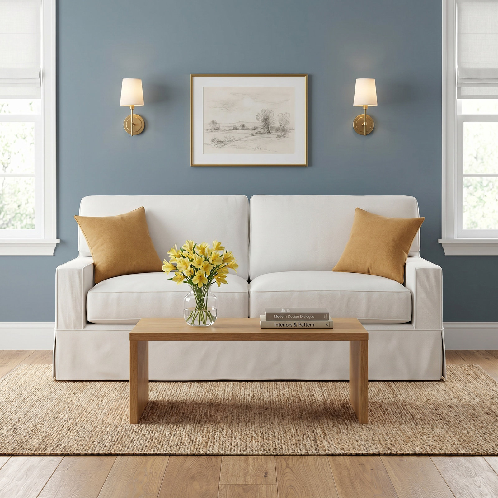 Taylor 78'' Upholstered Sofa, Bayou Off White Canvas