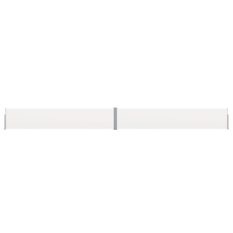 Dakota Fields 1200cm W Fabric Cover Motorised Retractable Side Awning, Cream