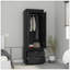 Armoire Tarento, deux tiroirs, finition wengé noir-1872408347