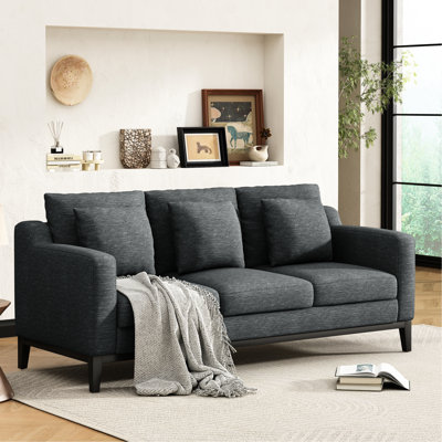 Comfy With Charcoal And 3 Seats - Strong Wood Legs, Plywood Frame For Rest 3 Legs Home Comfortable