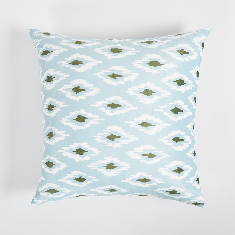 Geometric Blue Throw Pillow 24"