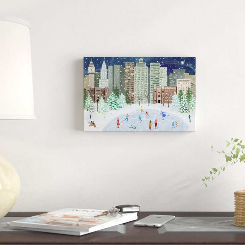 Christmas In The City Collection A by Grace Popp - Wrapped Canvas Painting, 20cm H x 30cm W  