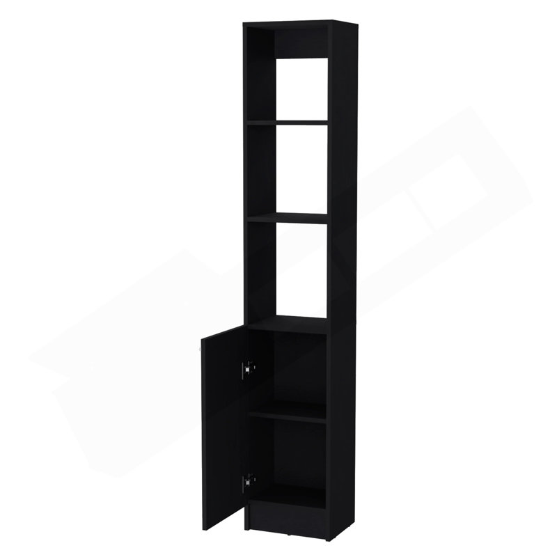 Wenge Linen Cabinet With 1-Door, Wenge