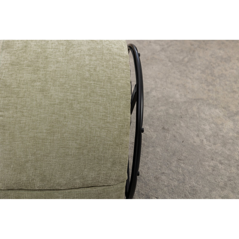 Fauteuil avec design moderne, fauteuil pivotant en tissu pivotant à 360 ° Chenille, pour un espace de vie élégant, Vert clair