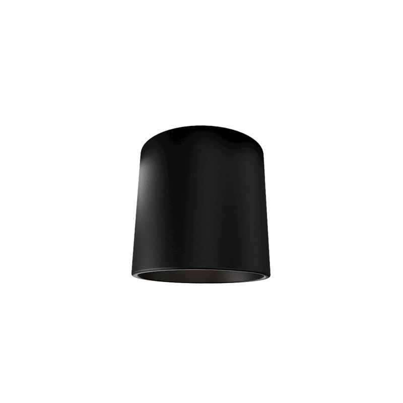 Downtown Round Dimmable LED Outdoor Flush Mount With Built In Color Temperature Switch from 3000K/3500K/4000K, 3500, Black