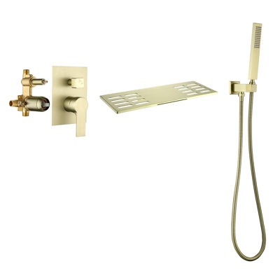 Robinet de baignoire mural avec pomme de douche à main Topcraft