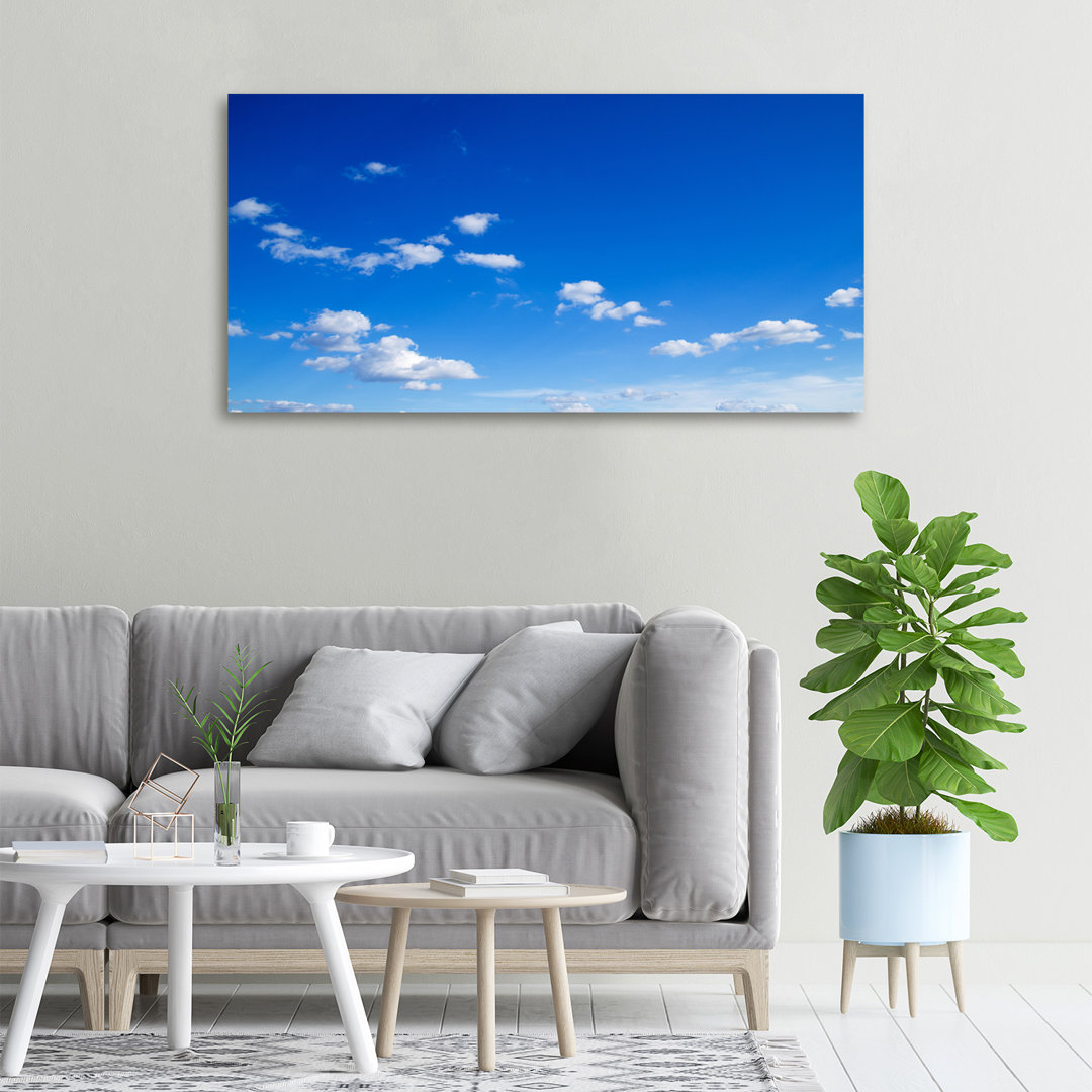 Leinwanddruck - Wandkunst - Drucke auf Leinwand - 100X50 Bildmotiv: Wolken am Himmel