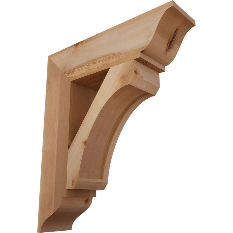 Support en bois rustique traditionnel BKTLEC01, Cèdre rouge de l'Ouest (lisse), H 28 po x l 5,5 po x P 24 po