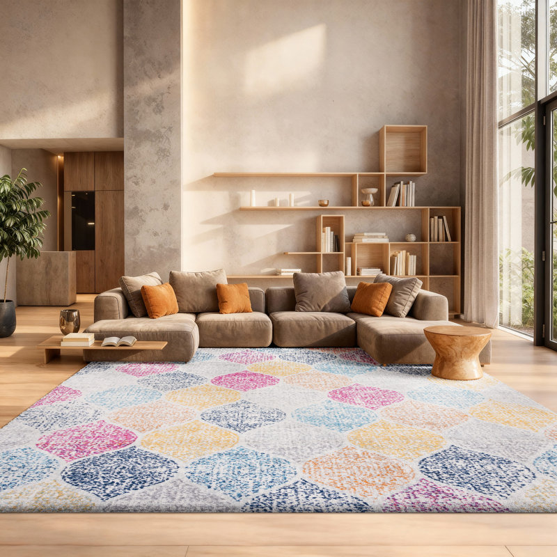 Tapis à motif géométrique Desiree Performance, Rectangle 8 pi x 10 pi