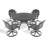 5-Piece All-Weather Cast Aluminum Dining Set-1061656436-1061656441