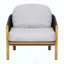 Fauteuil club d'extérieur en bois avec coussin-826611057-826611063