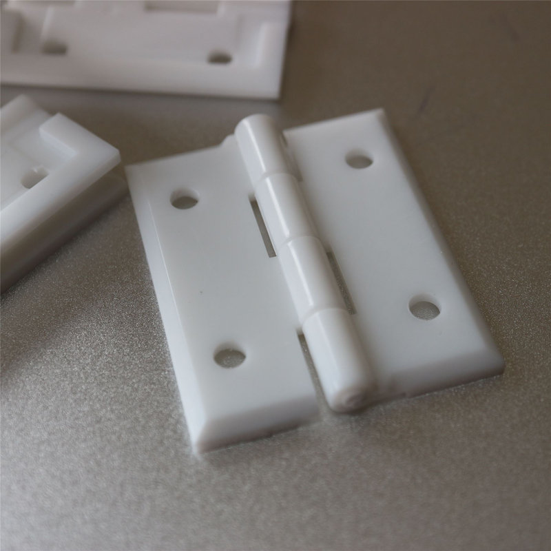 Angled L Hinge Hinges Brackets, White Perspex Acrylic + 20x Bolts