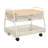 Under-Desk Utility Cart & Multi-Use Printer Stand, Mobile Rolling Cart with 2 Mesh Baskets, White