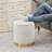 Round Storage Ottoman With Tray