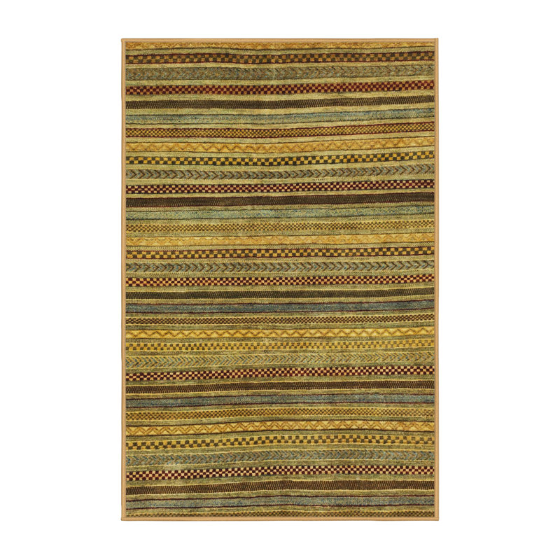 Tapis décoratif multicolore à motif abstrait, Rectangle 7 pi x 10 pi