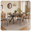Ensemble de salle à manger rembourré en bois d'hévéa 7 pièces Pratique, durable, élégant et fonctionnel-1815852321-1815852320