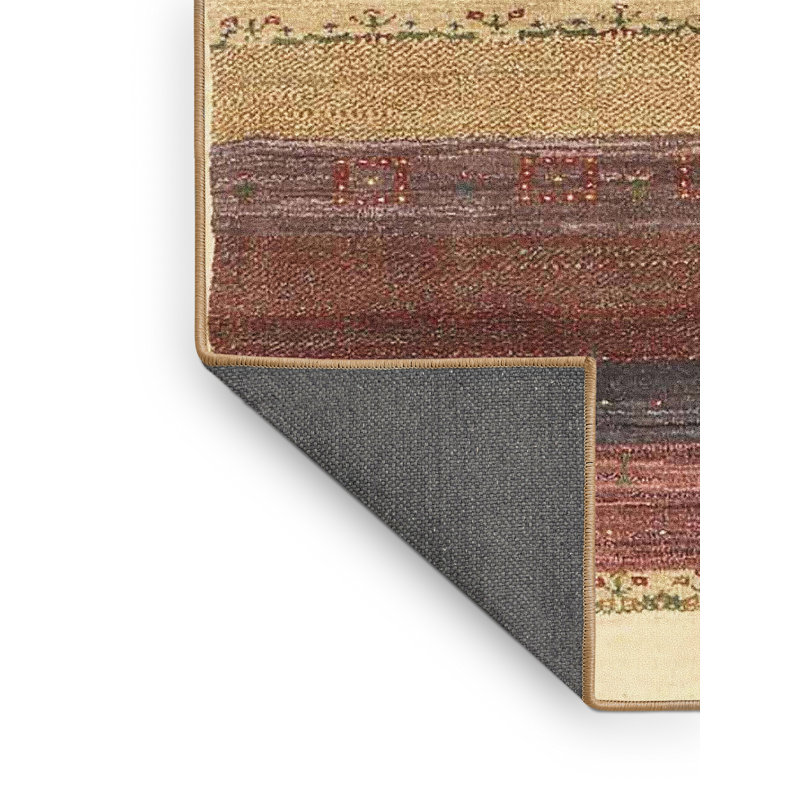 Tapis contemporain brun / beige, Rectangle 8 pi x 10 pi