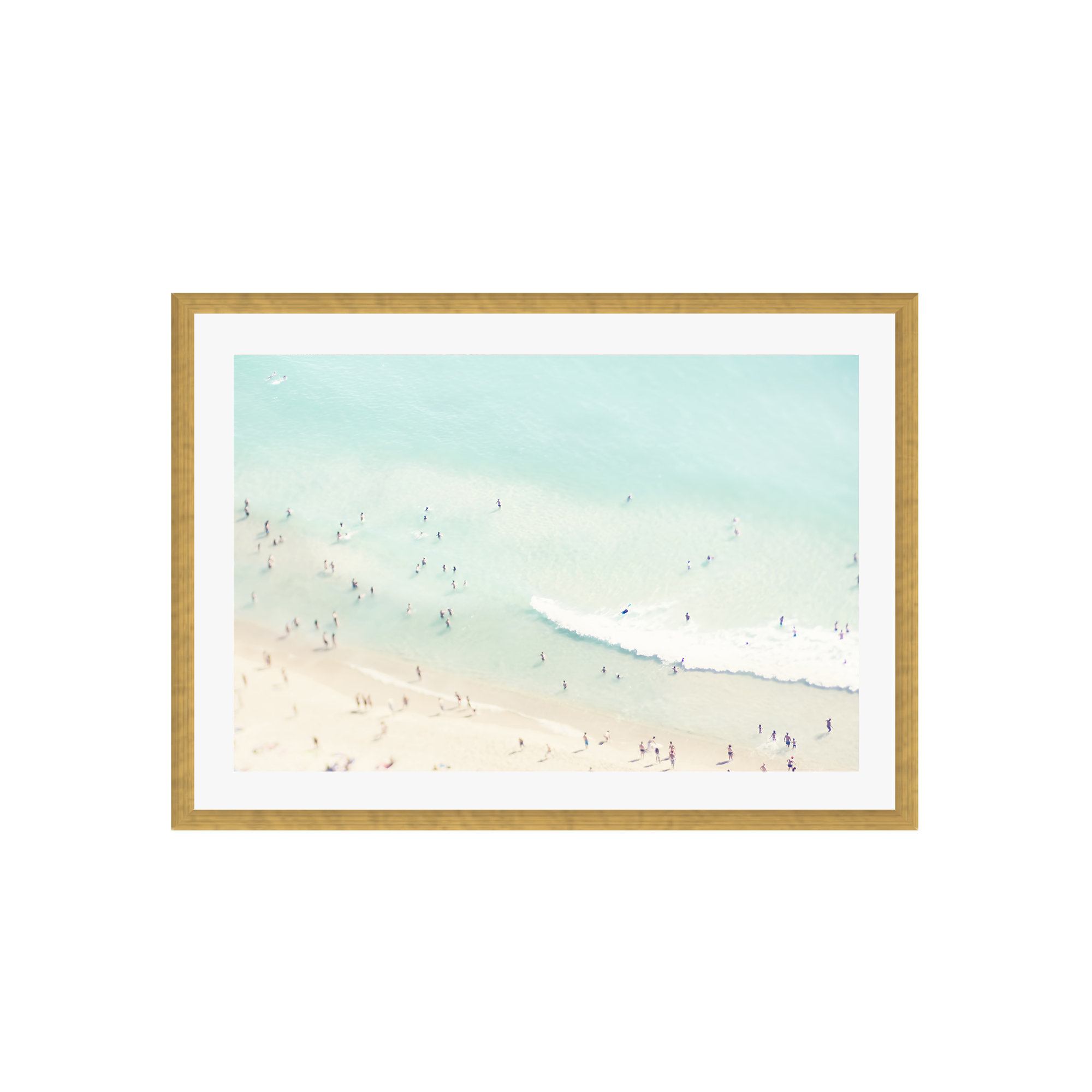 Beach Summer Love Ll by Ingrid Beddoes, Gold Single Picture Framed, 8" H x 12" W x 0.75" D, Yes