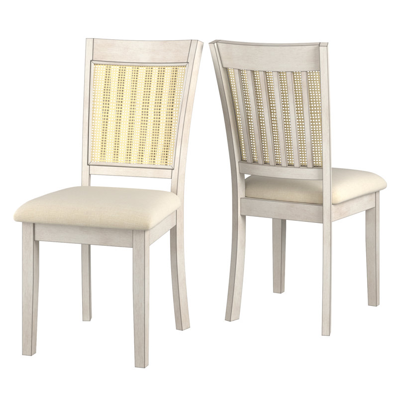 Chaise d'appoint Pulukan, Blanc / Beige
