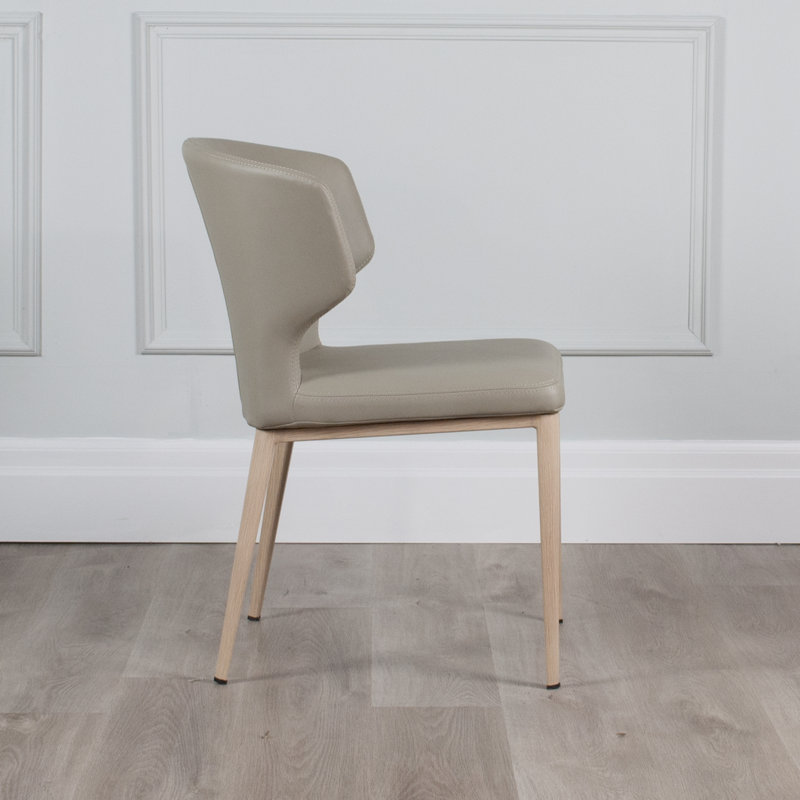 Chaise d'appoint rembourrée Belby, Taupe, Brun clair