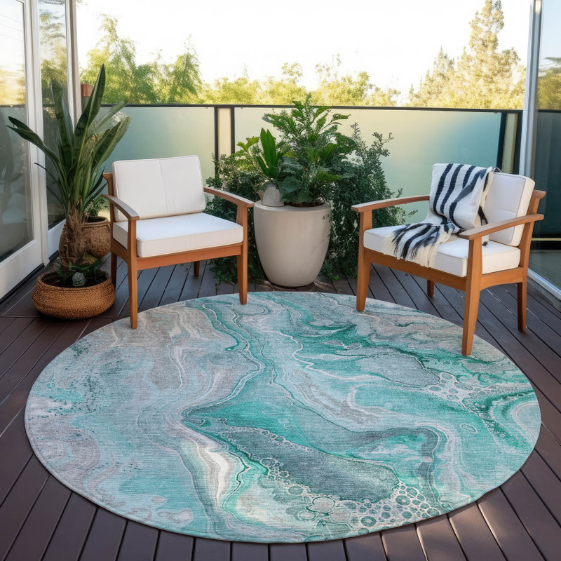 Tapis lavable intérieur / extérieur Caelara, 2 pi 6 po x 3 pi 10 po