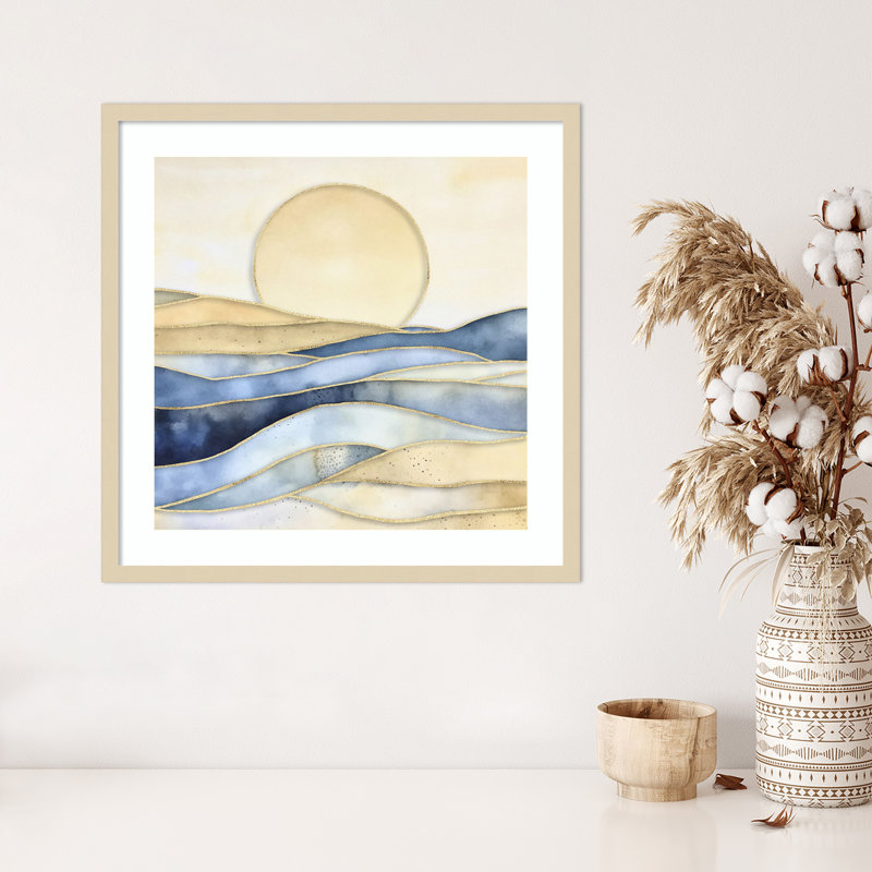 «A Golden Landscape II» par Andrea Haase, impression sur bois encadrée, H 25 po x l 25 po