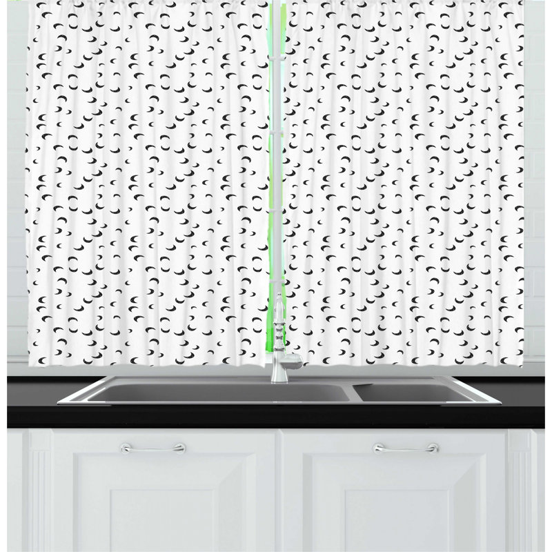 Gray/White Kitchen Curtain