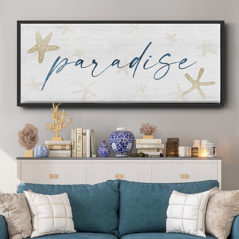 Paradise- Framed Canvas, 24" H x 60" W