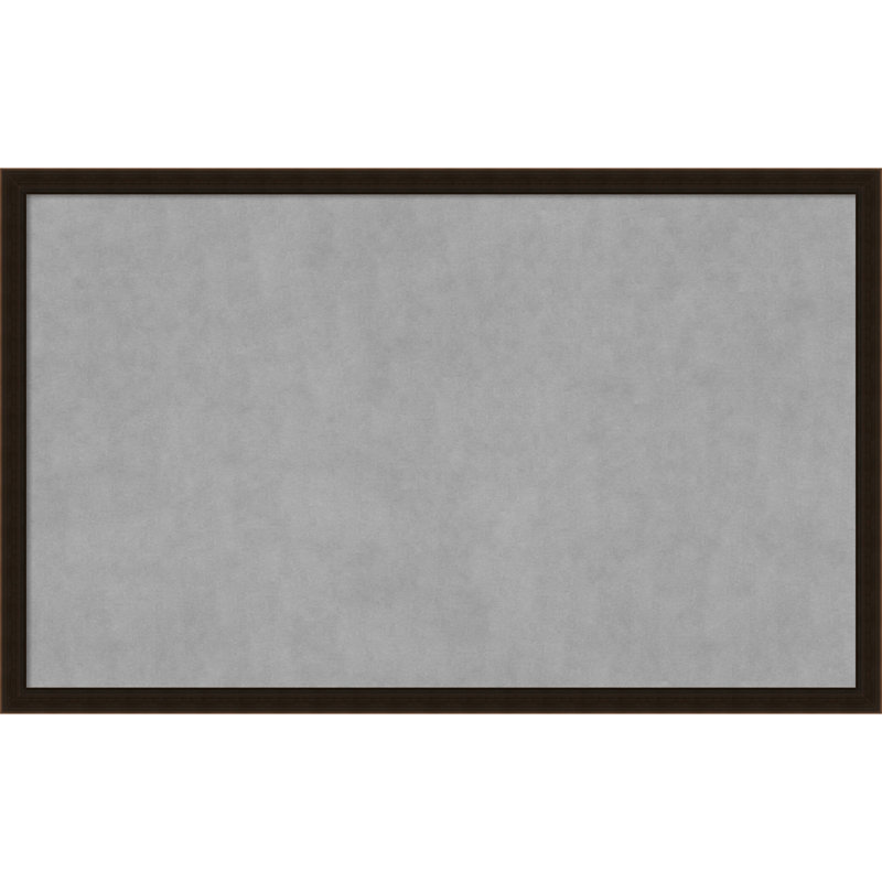 Tableau d'organisation magnétique espresso à cadre brun, H 26 po x l 42 po