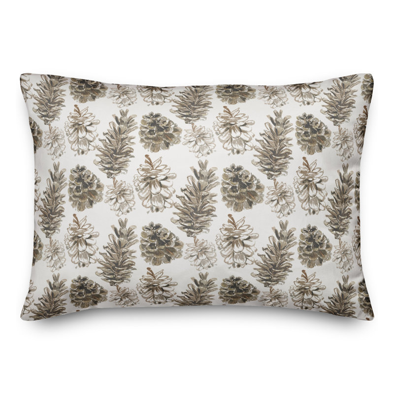Floral Throw Pillow, White