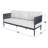 34'' Wide Rectangular Aluminum Patio Sofa with Cushions