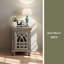 Antique Grey Wood Nightstand