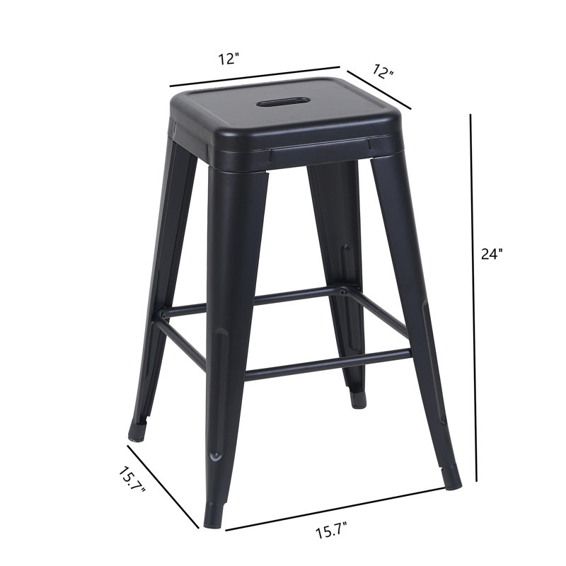 Tabouret à hauteur de comptoir 24 po, Black, Counter Stool (24" Seat Height)