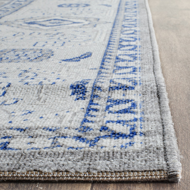 Tapis gris / argenté Guththorm, Rectangle 5 pi 1 po x 7 pi 6 po