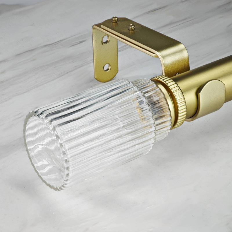 Ketrick Iron Adjustable Single Curtain Rod, 36" - 72"